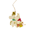 Moomin plywood Christmas decoration Moominmamma and Moominpappa 8,5 cm