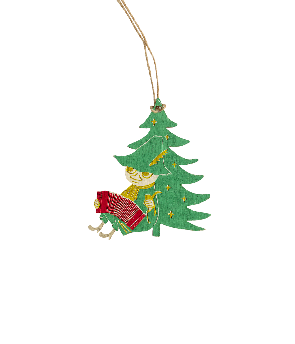Moomin plywood Christmas decoration Snufkin 8,5 cm