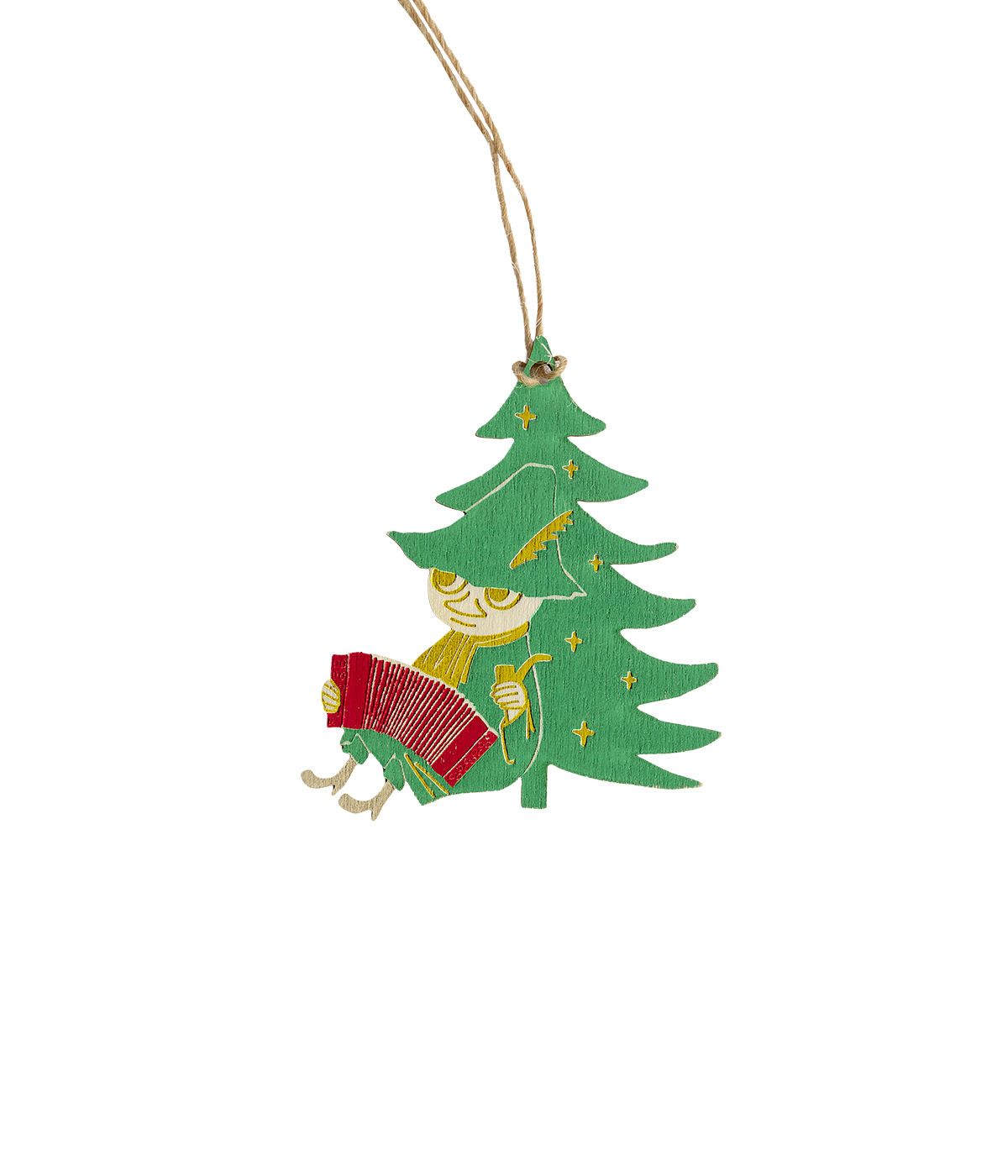 Moomin plywood Christmas decoration Snufkin 8,5 cm