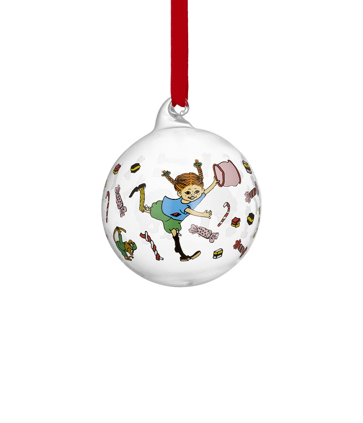 Pippi Christmas bauble Candy 7 cm