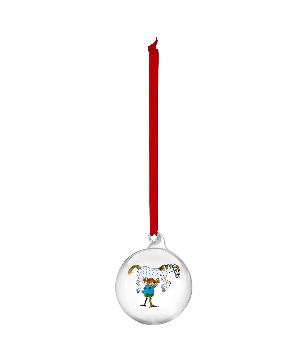 Pippi Christmas bauble Pippi and the Horse 7 cm