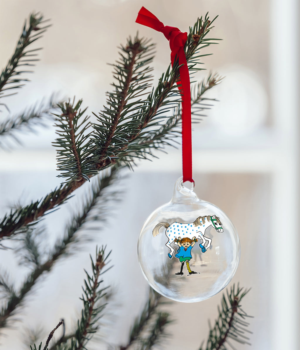 Pippi Christmas bauble Pippi and the Horse 7 cm