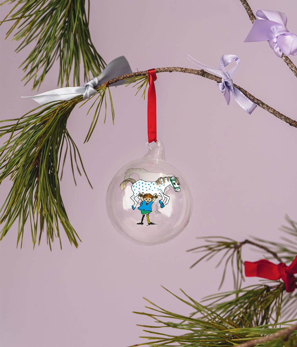Pippi Christmas bauble Pippi and the Horse 7 cm