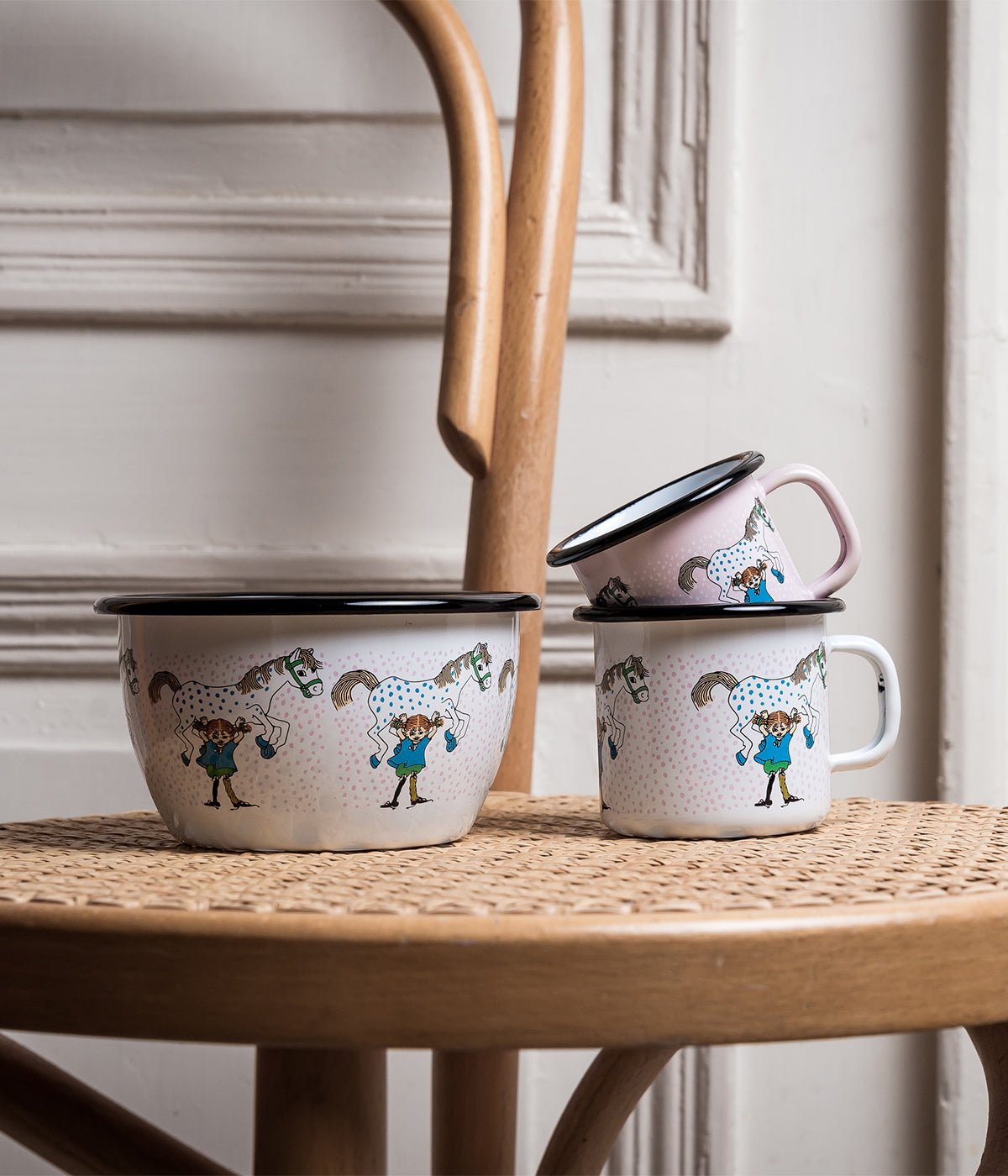 Pippi enamel bowl Pippi and the Horse 6 dl