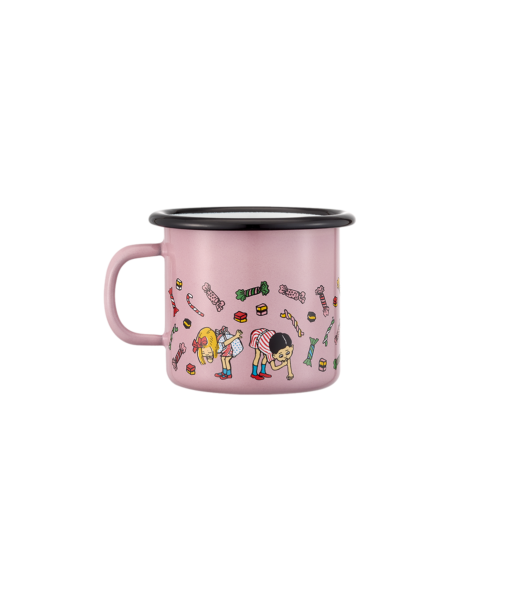Pippi enamel mug Candy 2,5 dl