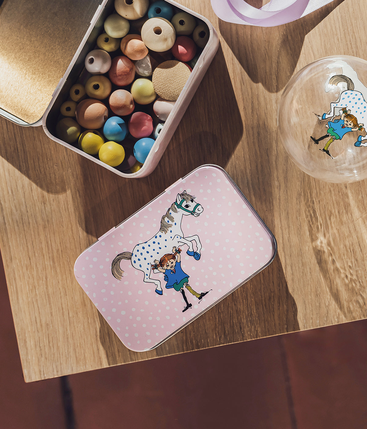 Pippi tin box Pippi and the Horse 10 x 6,5 cm