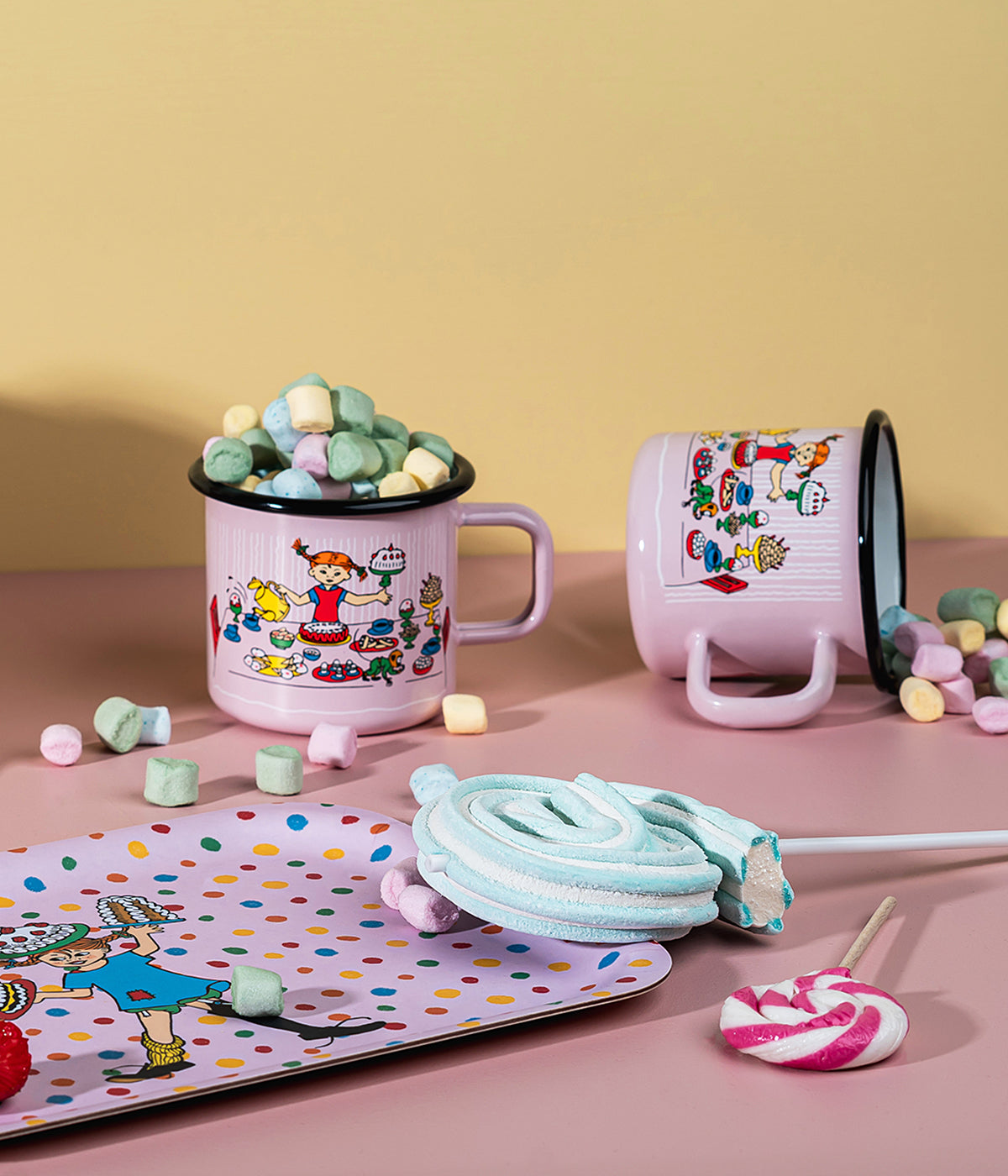 Pippi enamel mug Birthday party 3,7 dl
