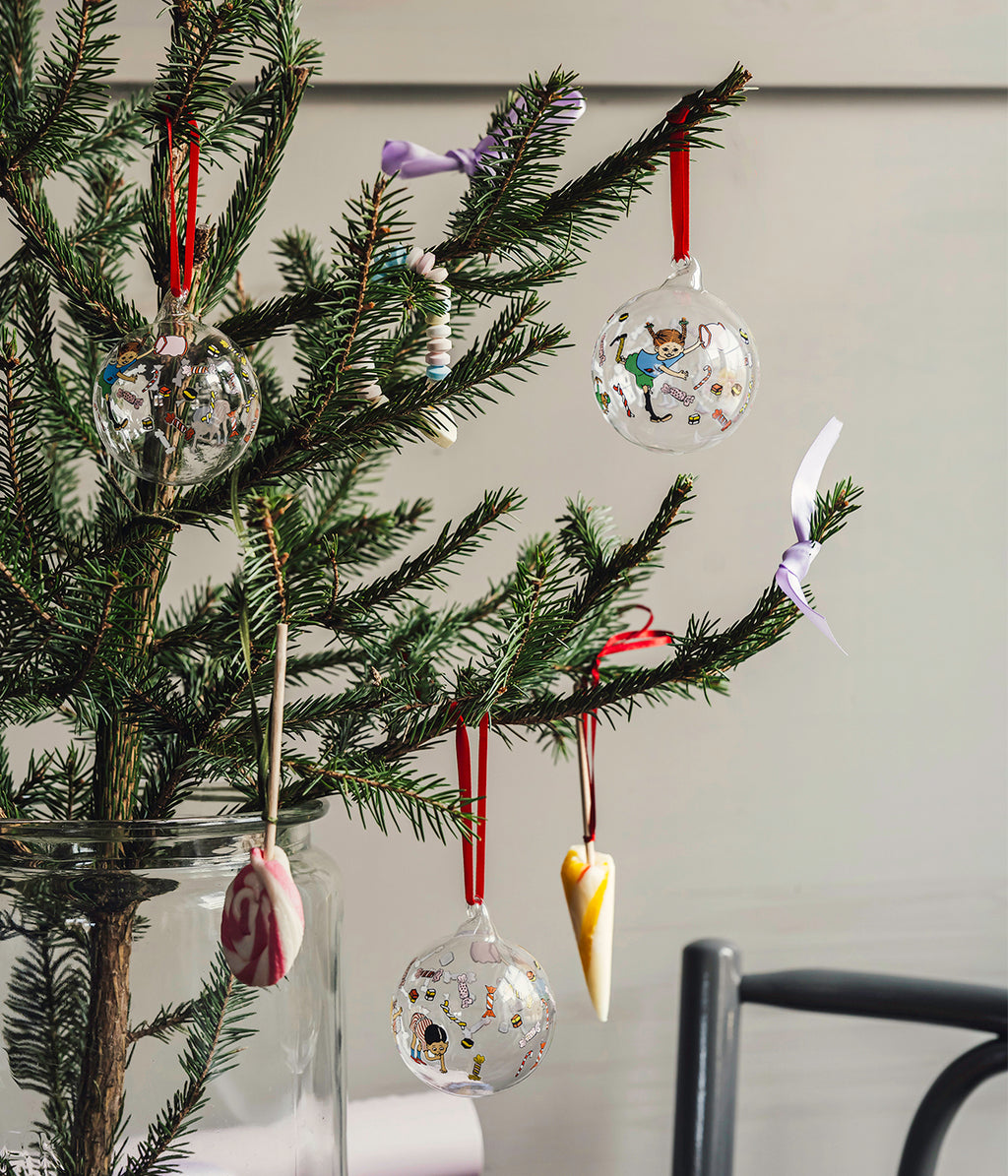 Pippi Christmas bauble Candy 7 cm