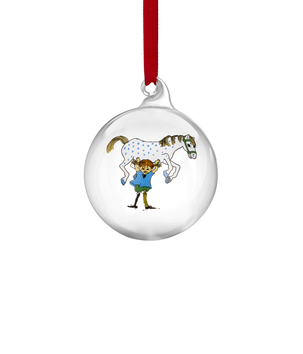 Pippi Christmas bauble Pippi and the Horse 7 cm