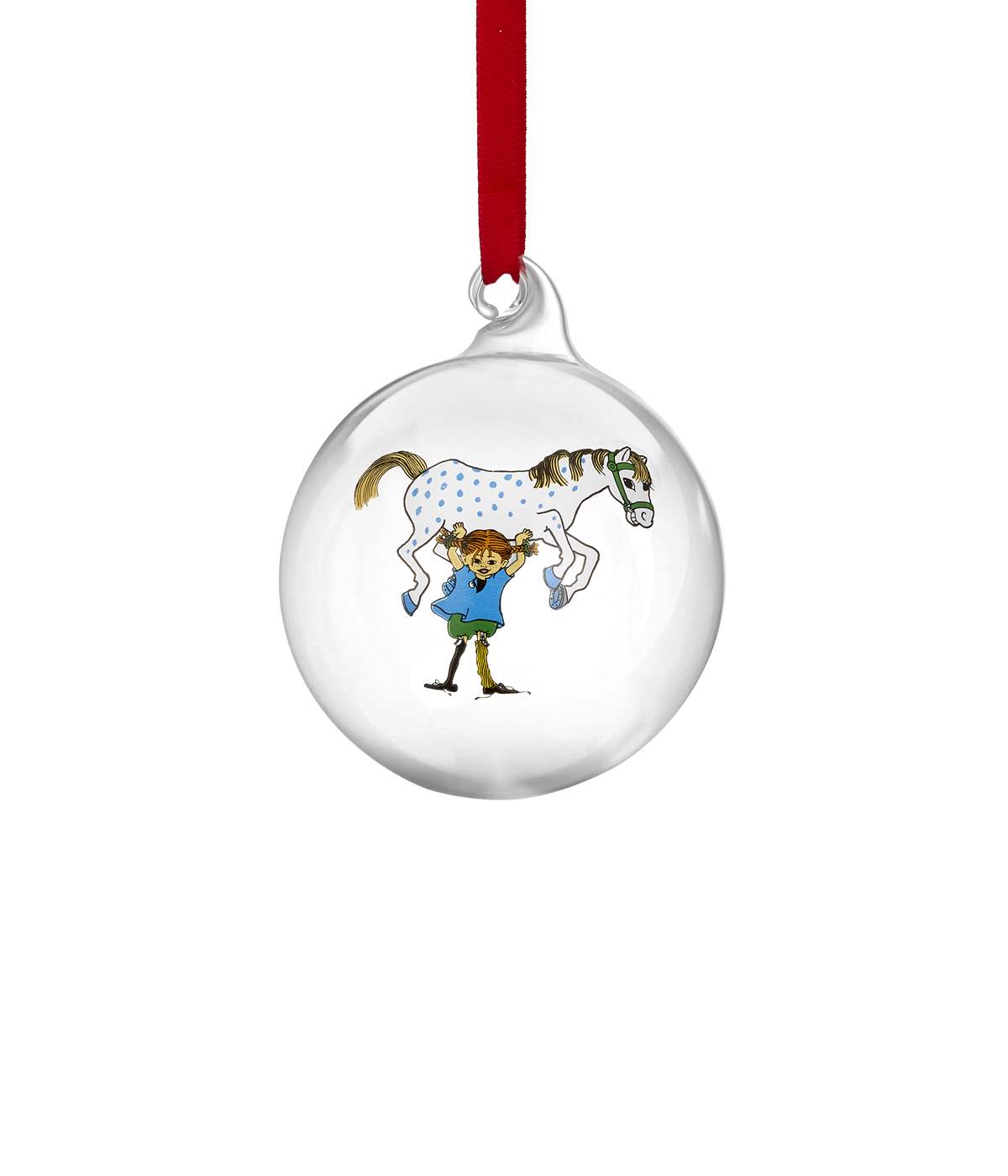 Pippi Christmas bauble Pippi and the Horse 7 cm