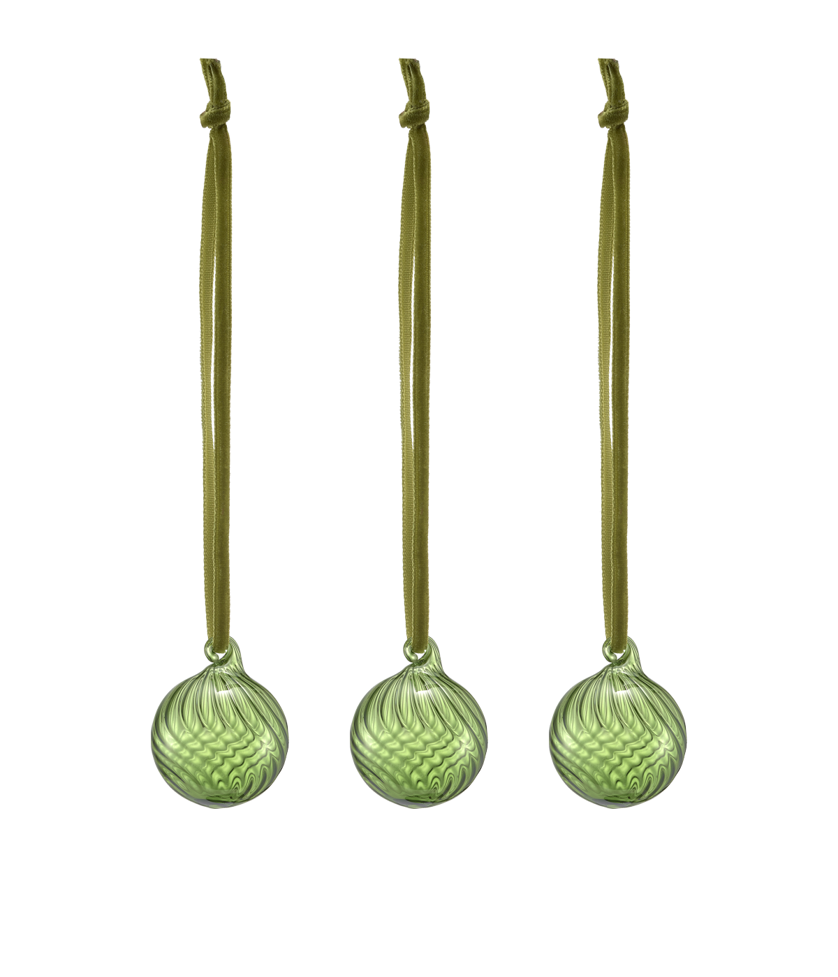 Muurla glass Christmas baubles 3 cm 3 pcs