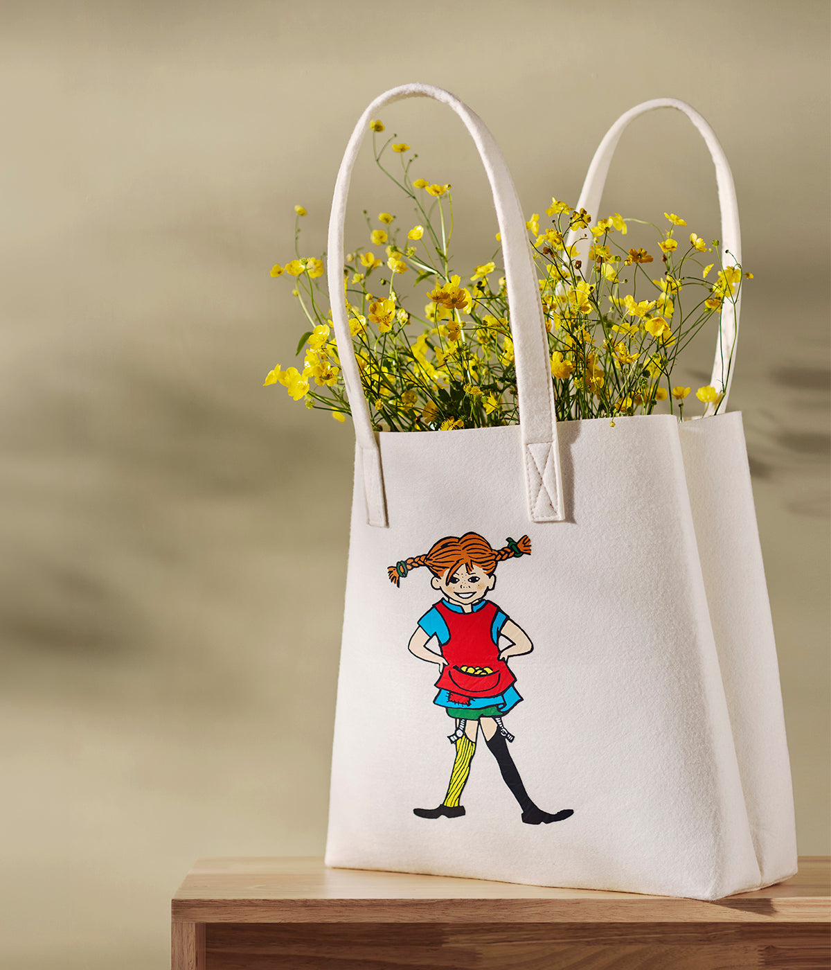 Pippi tote bag Pippi Longstocking 40 x 40 cm