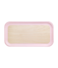 Vappu Keittiössä tarjotin vaaleanpunainen/koivu 43x22cm